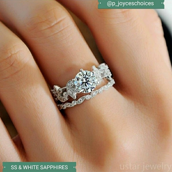 🎉RESTOCKED😊Wedding Ring Bridal Set in .925 SS - Picture 4 of 6